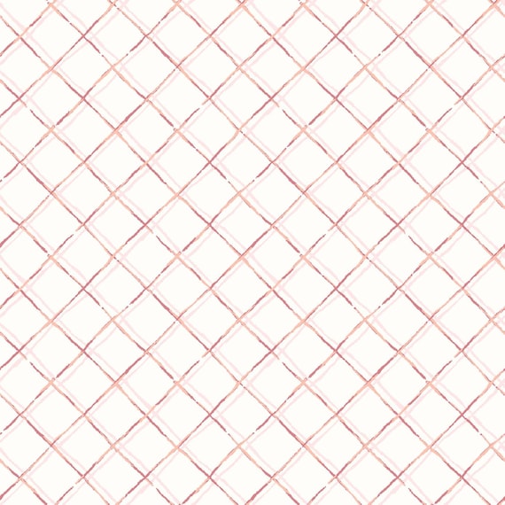 Terrace Blooms....MAS10825-PW...Pink/White...Plaid...Maywood Studio