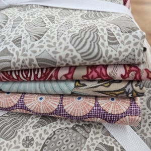 Cotton Beach and Seashell blender...HALF yard bundle...a Tilda Collection designed by Tone Finnanger...4 prints