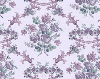 Purple Majesty Lavender Floral Damask 98692-667 by Kaye England for Wilmington Prints