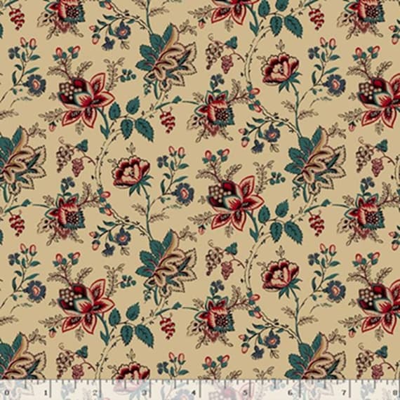 Elegant Estate...R331186D BEIGE...Small Jacobean...Judie Rothermel...Marcus Fabrics