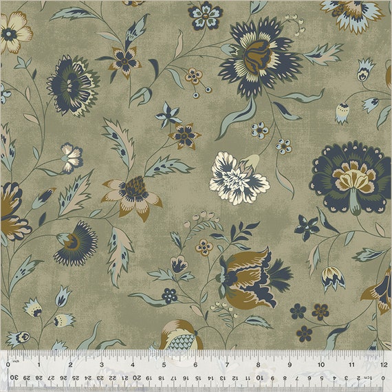 Garden Tale...Flourish Crushed Sage 53820-5-1..Jeanne Horton...Windham Fabrics