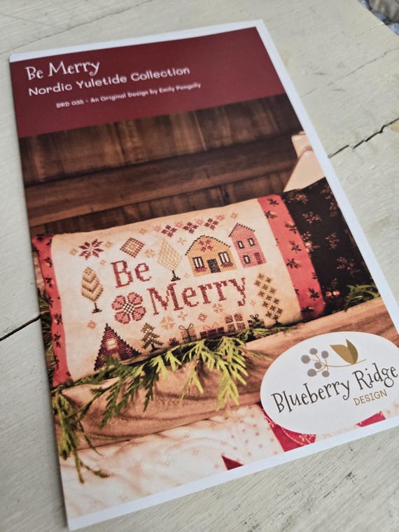 Be Merry...Nordic Yuletide Collection...Blueberry Ridge Design...cross stitch chart