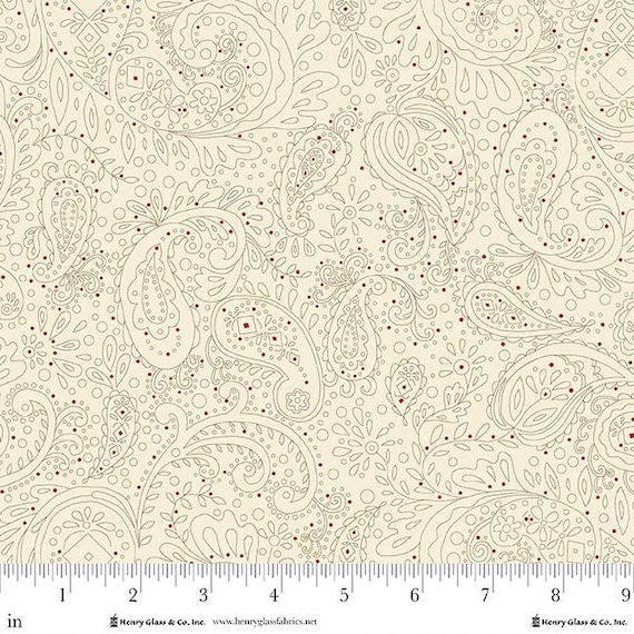 Buttercream & Brickle Bits...1952-40 Cream...Kim Diehl...Henry Glass Fabrics
