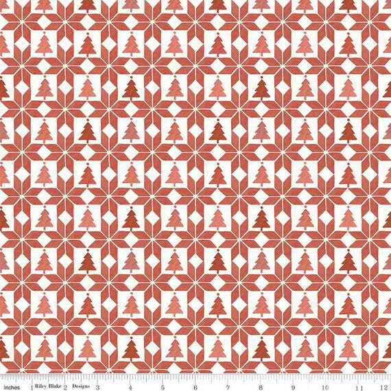 Magical Winterland...Patchwork Barn Red C14946-BARNRED...Lisa Audit...Riley Blake Designs