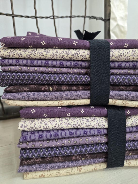 Plumberry II...HALF Yard bundle...Pam Buda...Marcus Fabrics...8 prints