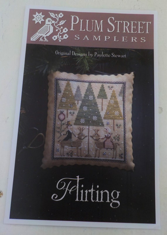 Flirting by Plum Street Samplers...cross stitch pattern, cross stitch