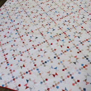 Sparklers quilt kit...designed by Mickey Zimmer for Sweetwater Cotton Shoppe...Americana quilt kit, patriotic quilt kit, red, white, blue