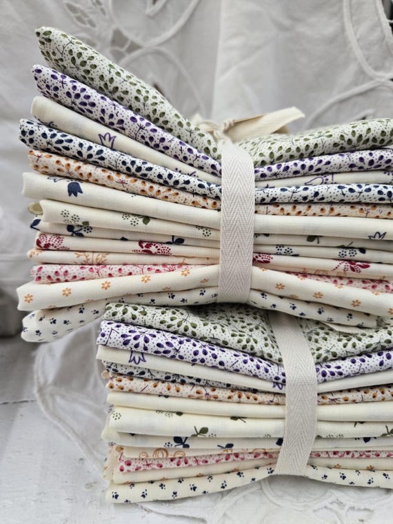 Garden Gatherings Shirtings...fat quarter bundle...Primitive Gatherings ...moda fabrics...13 fat quarters