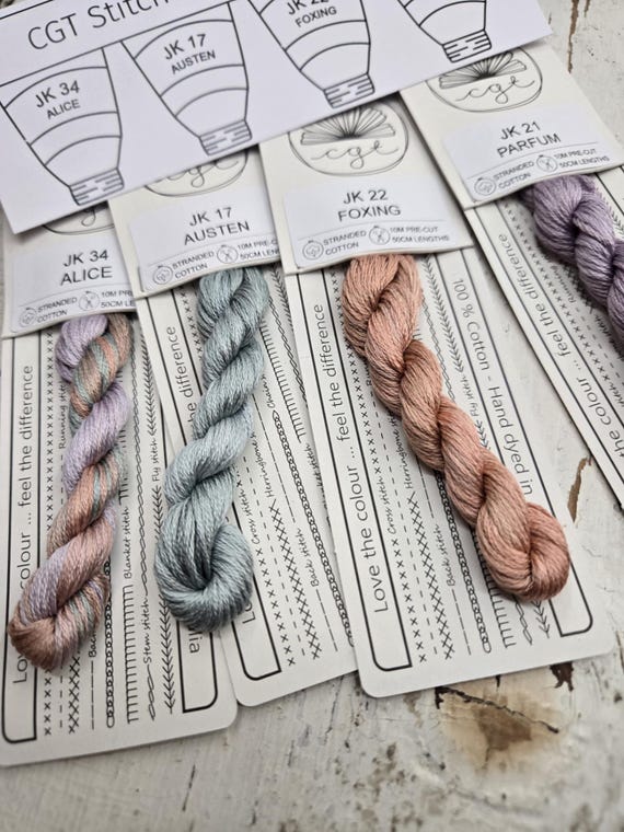 Cottage Garden Threads...Alice...Stitchers palette...hand dyed thread...Australian...4 colors