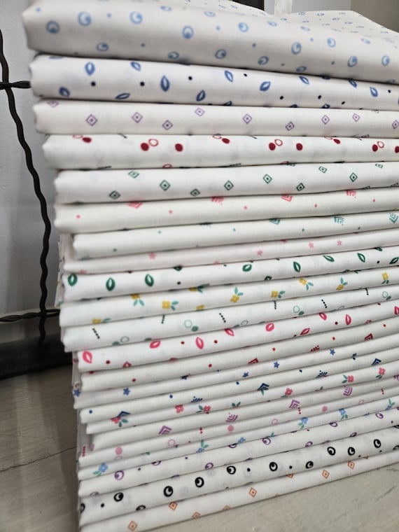 Feedsack Tiny Print Backgrounds...HALF Yard Bundle...Debbie Beaves...Robert Kaufman Fabrics...22 prints