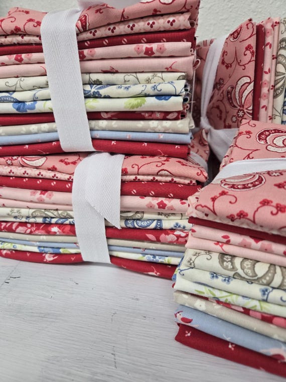 Hollyhocks & Roses...HALF YARD Bundle...Bunny Hill Designs...Moda Fabrics...13 prints