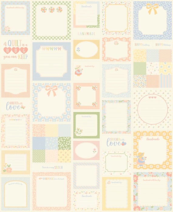Handmade Sweetness...Labels N Things panel...Heather Briggs of My Sew Quilty Life...Moda Fabrics