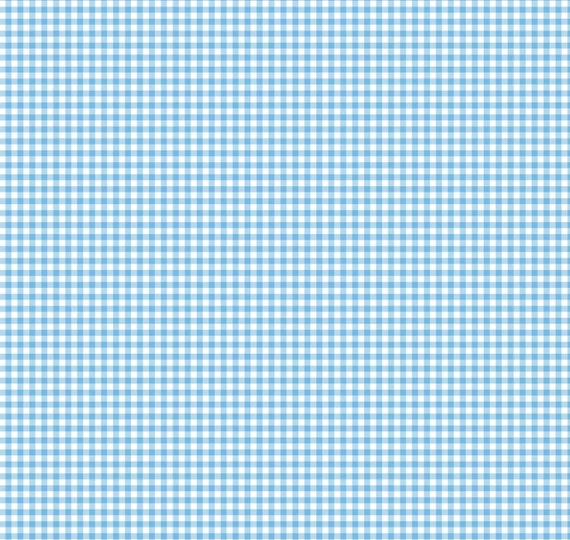 Posie TW11 blue by Tanya Whelan...cottage style print, blue gingham