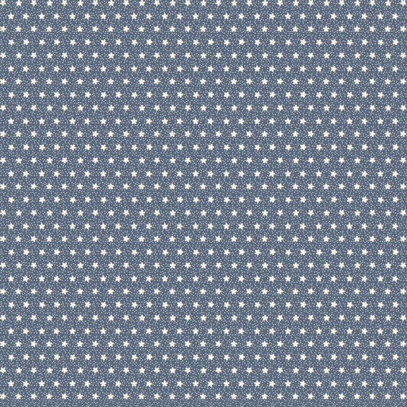 Woof And Warp...Mini Flower...R311136D-BLUE...Sheryl Johnson...Marcus Fabrics