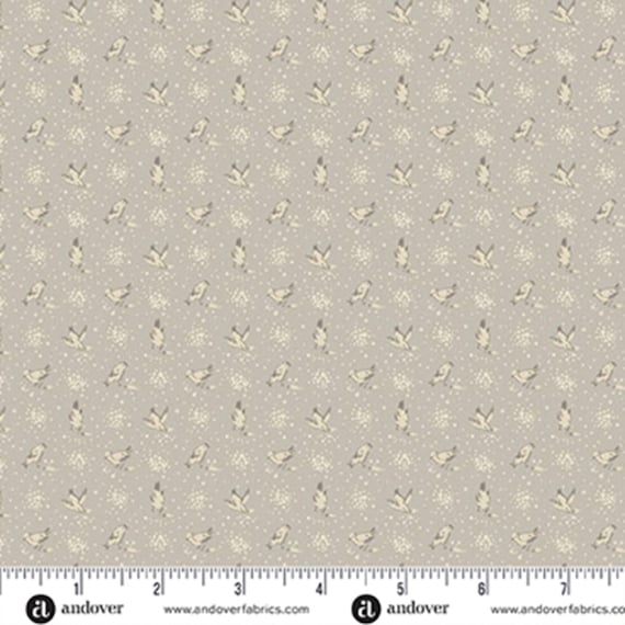 Wildflower Cottage...A-1598-C...Cloud...Meadowlarks...Renee Nanneman...Andover Fabrics