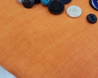 Weeks Dye Works, Pumpkin, 30ct, Fat Quarter, 100% linen, cross stitch linen