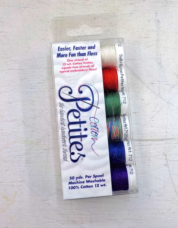 Winter Cotton Petites, the handiest handwork thread, Sulky thread, 6 colors, 12 wt thread