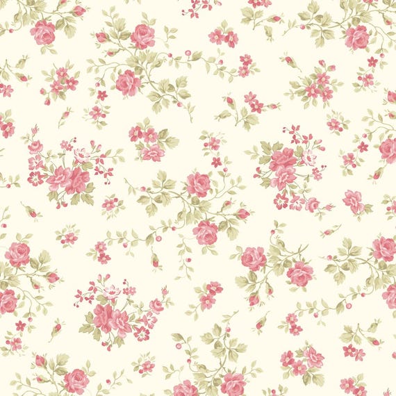 Charlotte...Y4614-2 Light Cream...Rose Bunches...Clothworks