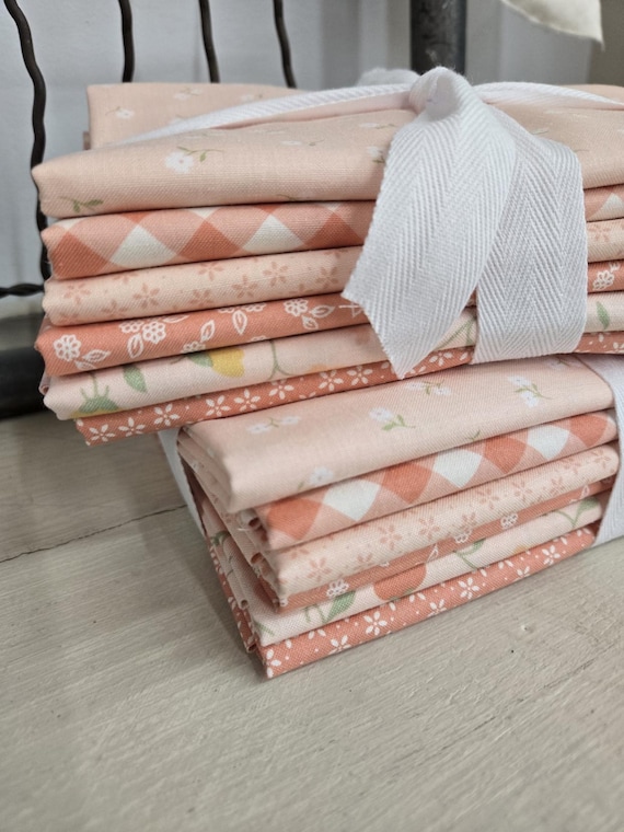 Pastel Prairie...Petal & Coral HALF Yard Bundle...Heather Briggs of My Sew Quilty Life...Moda Fabrics...6 prints