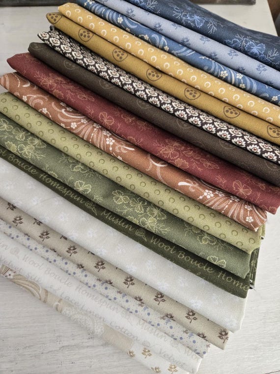 Stash Happy...Fat Quarter Bundle...Jeni Gaston...Marcus Fabrics...17 prints