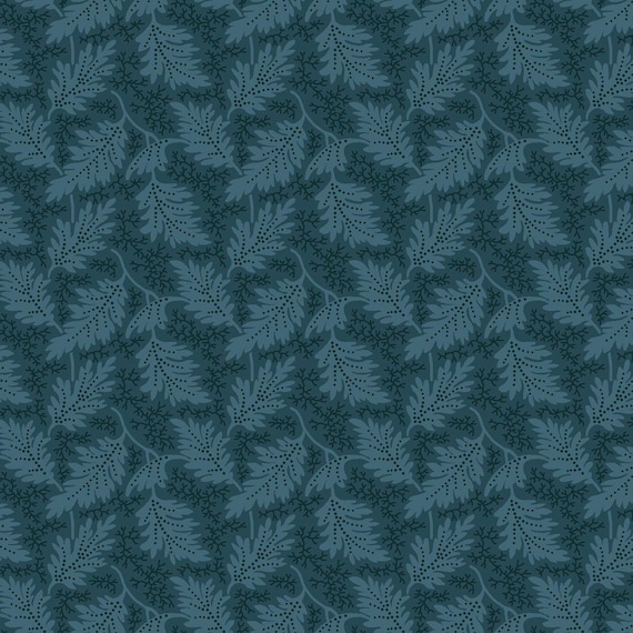 Midnight Bloom....MAS11262-N...Navy...Leaves...Maywood Studio