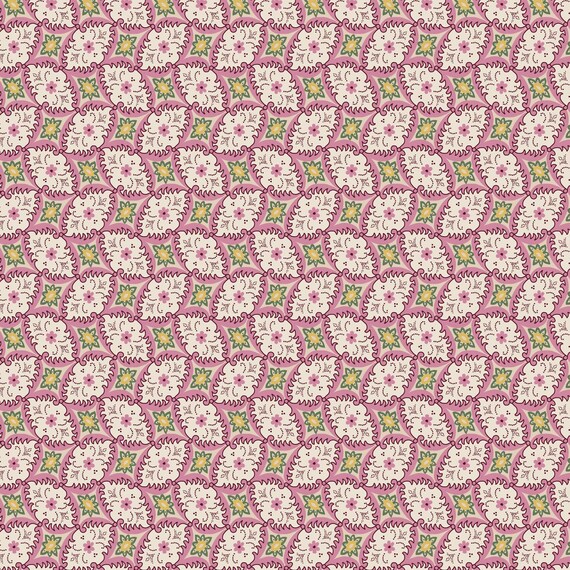 Heritage Garden...DV7509...Lantern Fern Pink...Emma Newman of Gathering Thread...Devonstone Collection