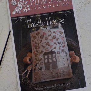 Thistle House by Plum Street Samplers...cross stitch chart, cross stitch bag