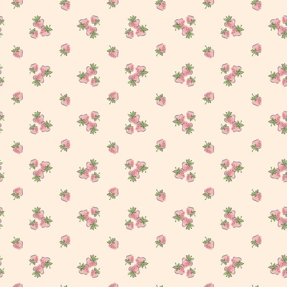 Garden Party Yellow Strawberry Fields GP23304 by Sheri McCulley for Poppie Cotton