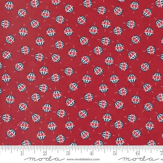 American Gatherings II Heart Red 49243 12 by Primitive Gatherings for moda fabrics