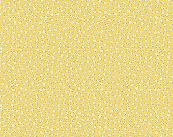 My Favorite Things Yellow Delightful designed by Elea Lutz for Poppie Cotton, pastel print