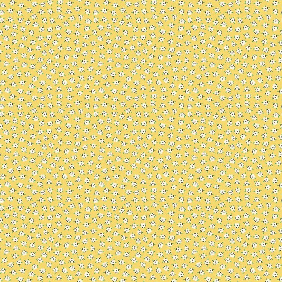 My Favorite Things Yellow Delightful designed by Elea Lutz for Poppie Cotton, pastel print