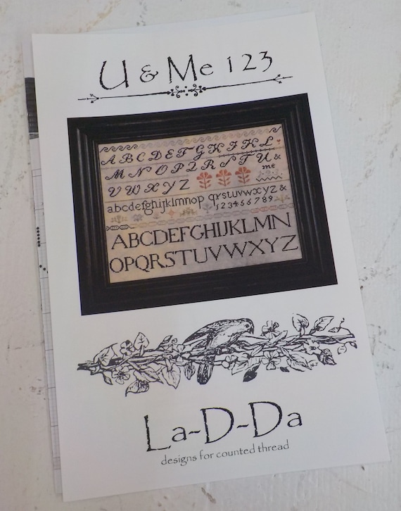 U & Me 123 by La-D-Da...cross stitch pattern, sampler chart