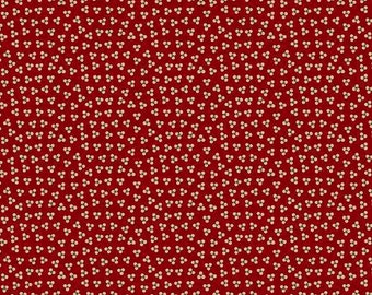 Material Madders Trifoil R310417 RED by Sheryl Johnson for Marcus Fabrics