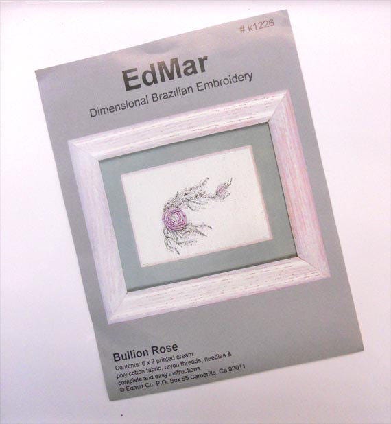 Bullion Rose...EdMar kit #1226...Brazilian embroidery