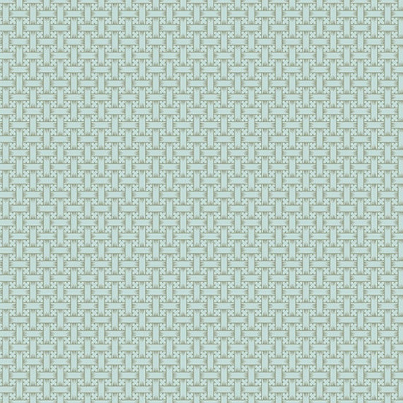 Abloom Teal Basketweave A-870-T designed by Renee Nanneman for Andover