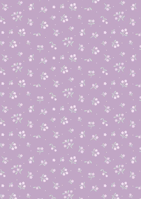 Dear Spring...CC70.2...ditsy dance...dark purple...Cassandra Connolly...Lewis & Irene