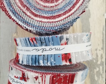 Old Glory Honey Bun by Lella Boutique for Moda Fabrics...patriotic, Americana