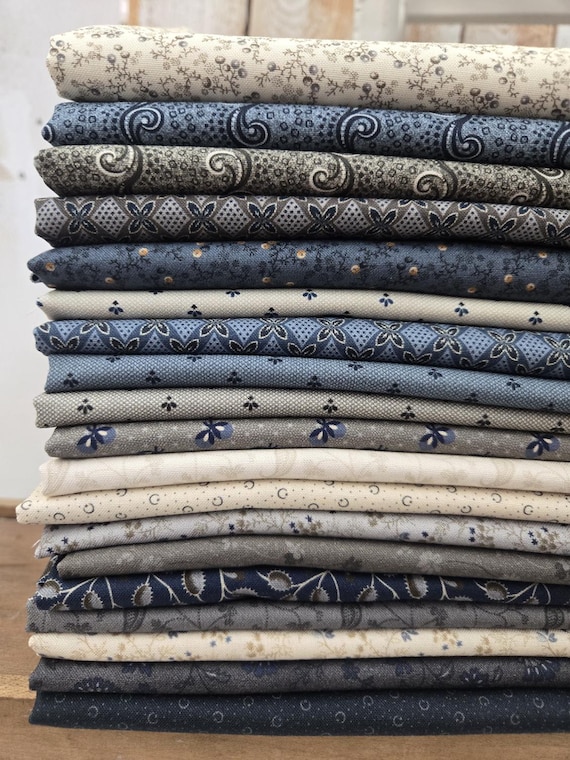 Stone Cottage...HALF Yard Bundle...Pam Buda...Marcus Fabrics...20 prints