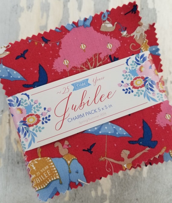 Jubilee Charm Pack...a Tilda Collection designed by Tone Finnanger...40--5 inch squares