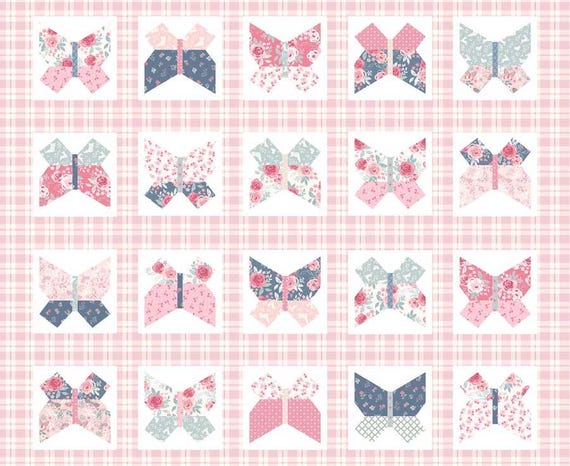 Beautiful Bowquets...8893B-27 Butterflies Cheater...Maureen Fiorellini...Studio e Fabrics
