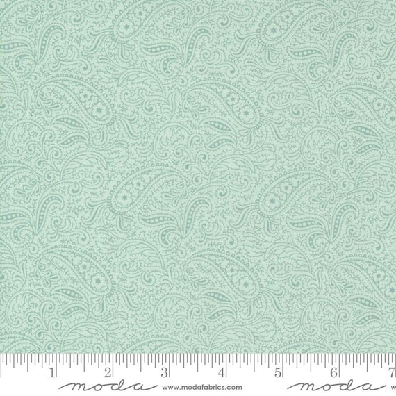 Etchings, Collections for a Cause, Aqua 44334 12 by 3 Sisters and Howard Marcus for Moda Fabrics