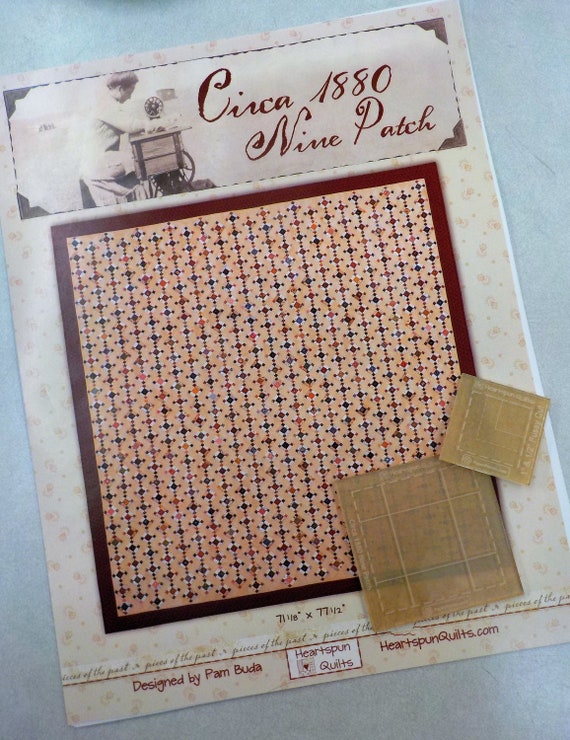Circa 1880 Nine Patch deigned by Pam Buda...Heartspun Quilts...pattern and acrylics