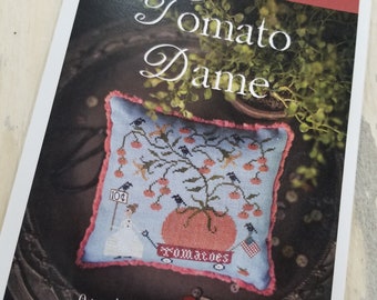 Tomato Dame by Plum Street Samplers...cross stitch pattern, tomato stitch