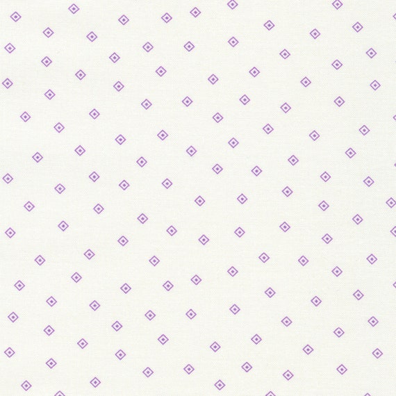 Hints of Prints, Flowerhouse 30's Squares Purple FLHD219006 by Debbie Beaves for Robert Kaufman Fabrics