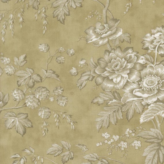 3 Sisters Favorites...Vintage Linens...Meadow Greens...44360 38...Moda Fabrics