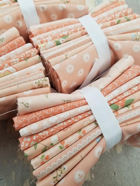 Dainty Meadow...Rose, Blush, Peachy, & Coral FQ bundle...Heather Briggs of My Sew Quilty Life...Moda Fabrics...7 prints