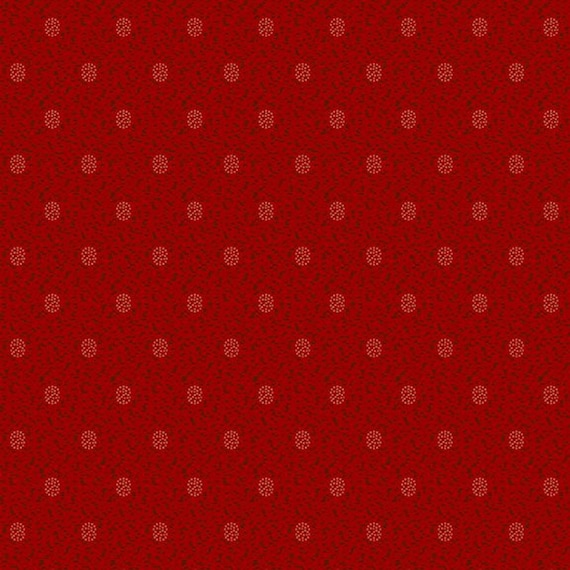 Prairie Dry Goods II...R171649D red...oval dash...Pam Buda...Marcus Fabrics