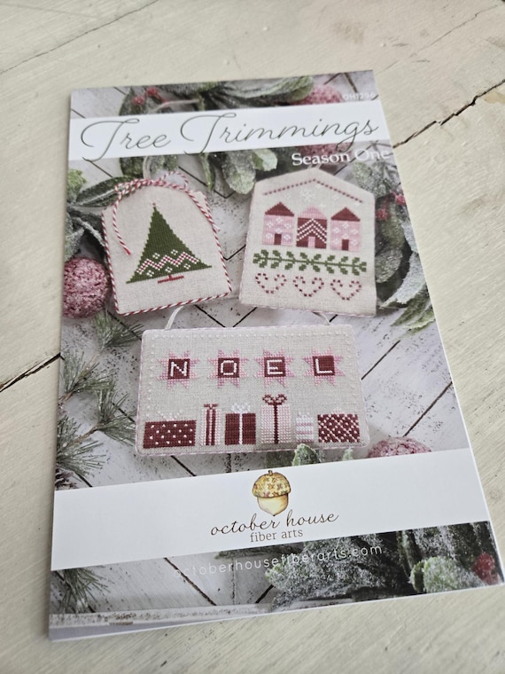 Tree Trimmings...Season One...October House Fiber Arts...cross stitch chart...Christmas