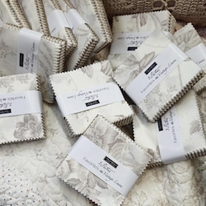 3 Sisters Favorites...Vintage Linens...Mini Charm Pack...Moda Fabrics