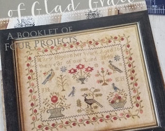 Moments of Glad Grace, a booklet of four projects, by Blackbird Designs...cross-stitch design